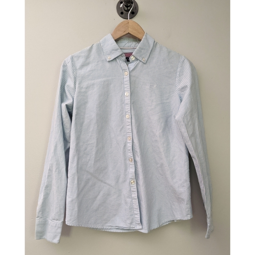 Vineyard Vines Blue Striped Button Down Shirt